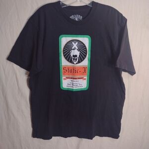 Rare Static-X Wayne Static 100% Evil Disco Promo Jagermeister T-Shirt Large